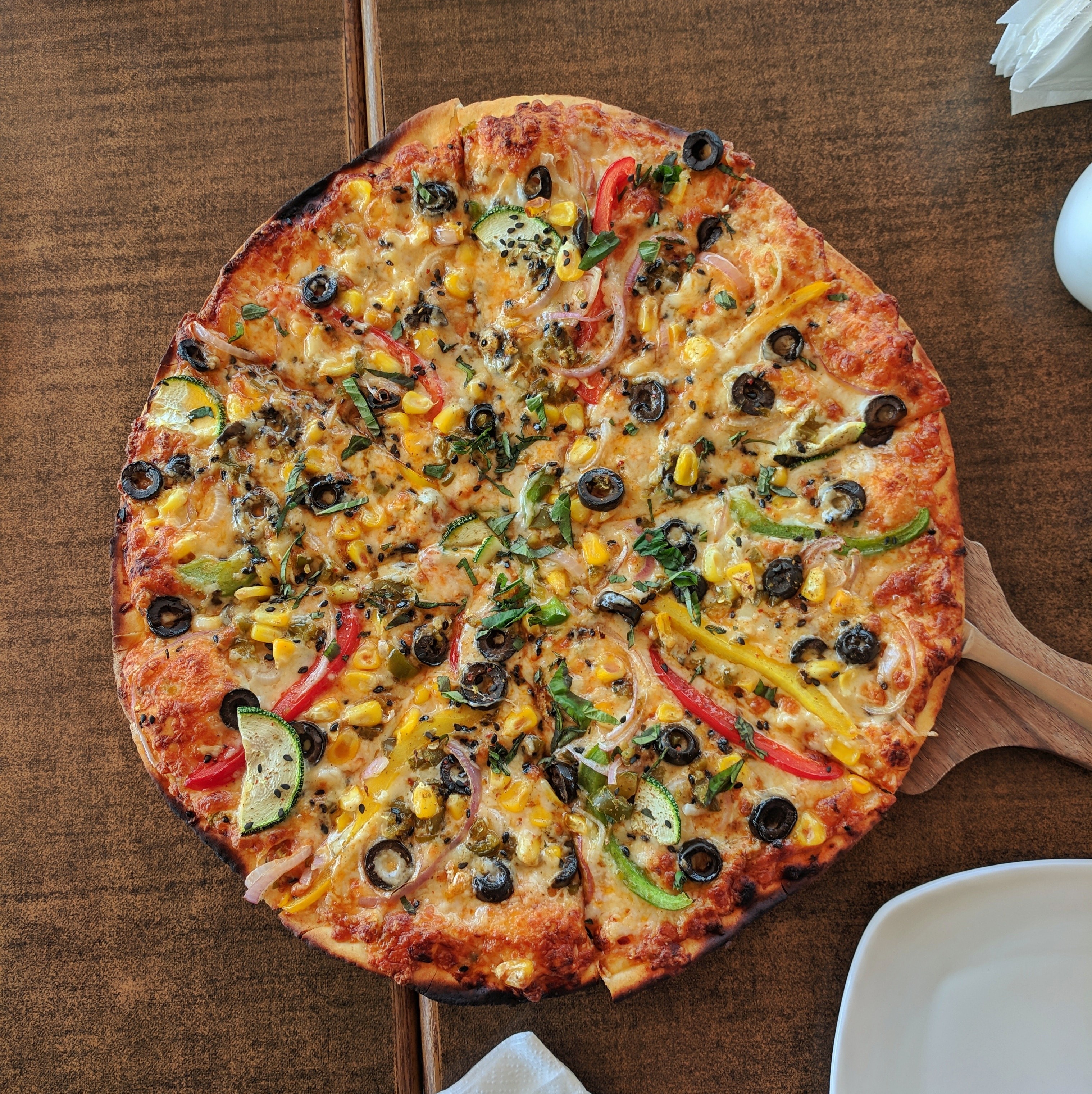 Foto van een Olijf pizza